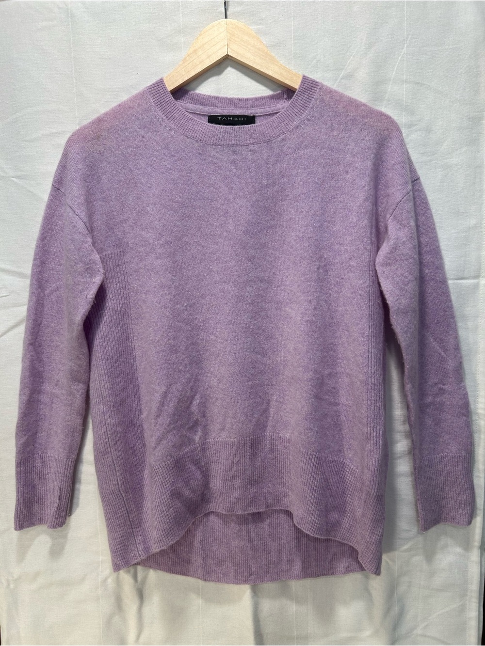 Tahari Lilac Crewneck Sweater